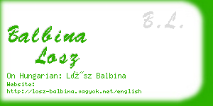 balbina losz business card
